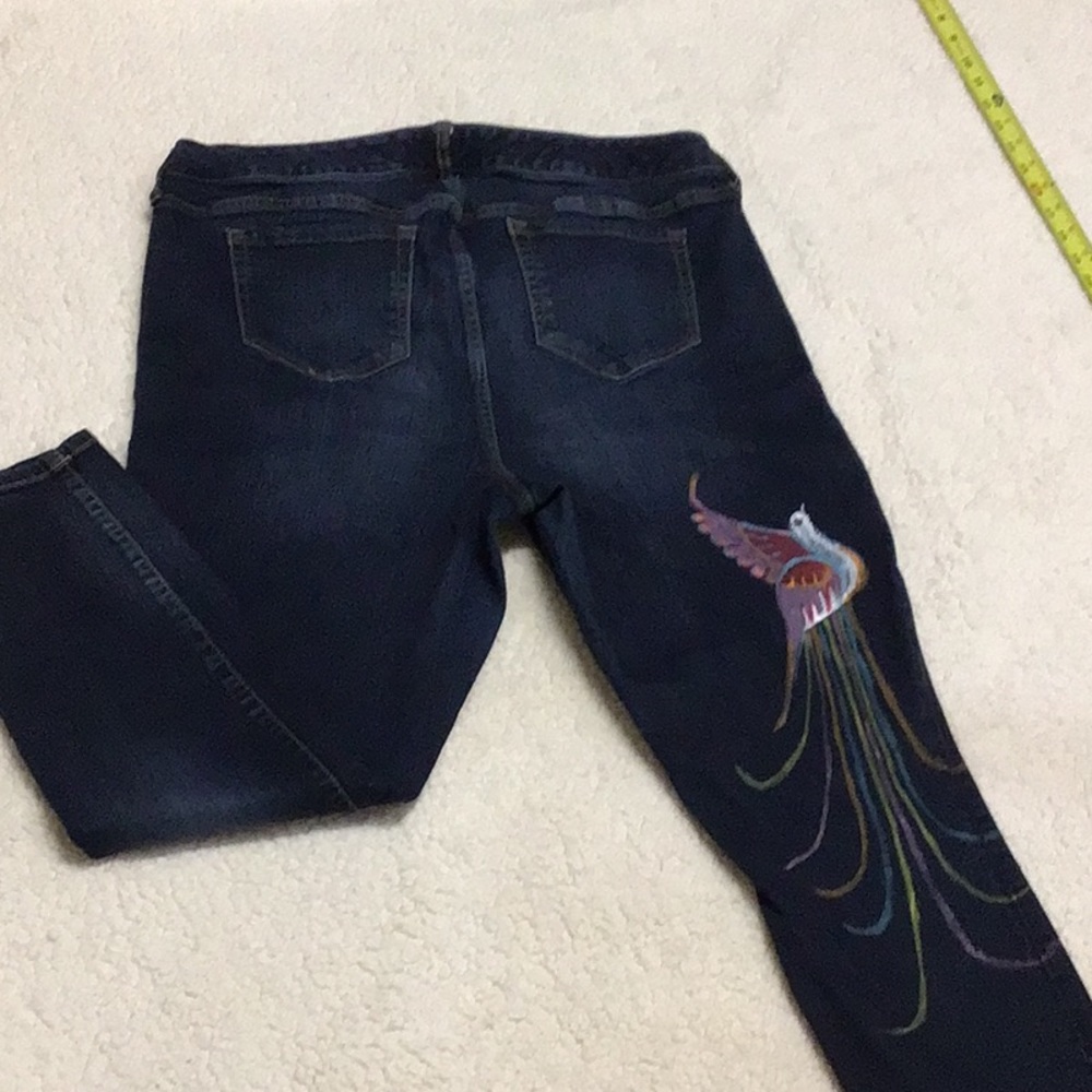 TORRID PREMIUM HI RISE CURVY 16R HAND PAINTED JEANS